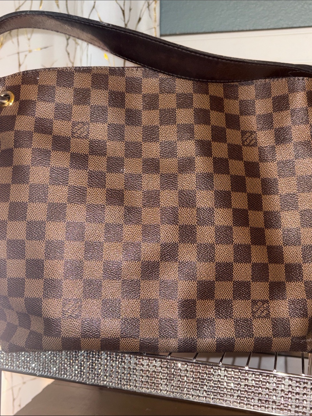Louis Vuitton Brown Damier Ebene Canvas Shoulder Bag